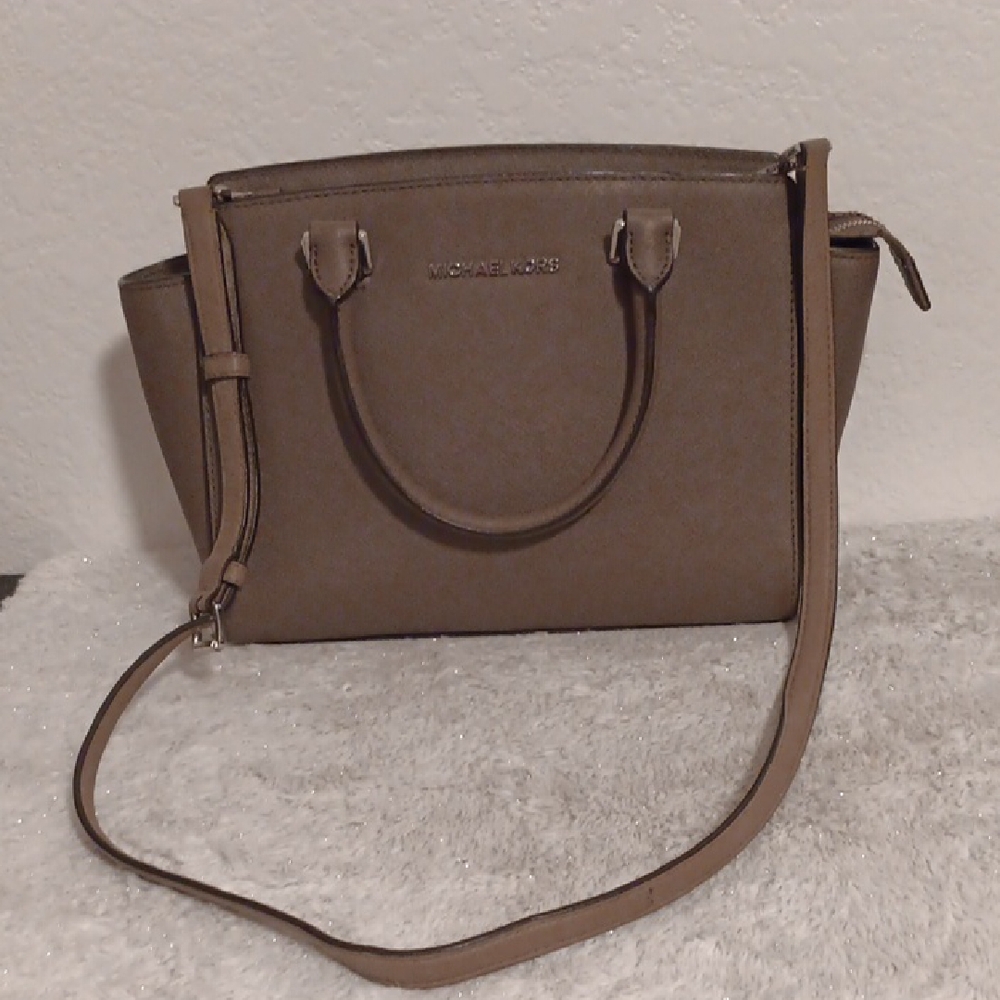 Michael Kors Preloved Taupe Satchel Bag
